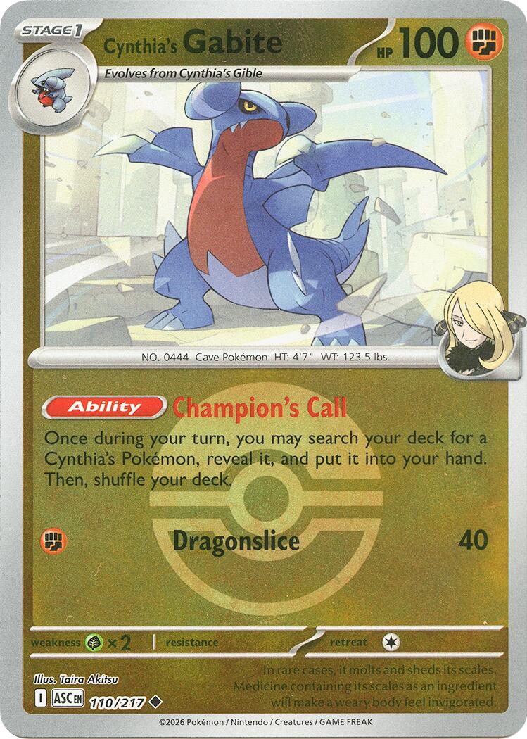 Cynthia's Gabite (110/217) (Poke Ball) [Mega Evolution: Ascended Heroes] | Total Play