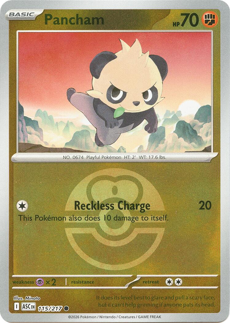Pancham (115/217) (Love Ball) [Mega Evolution: Ascended Heroes] | Total Play
