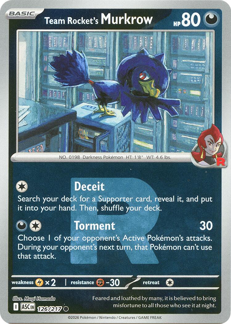 Team Rocket's Murkrow (126/217) (Team Rocket) [Mega Evolution: Ascended Heroes] | Total Play