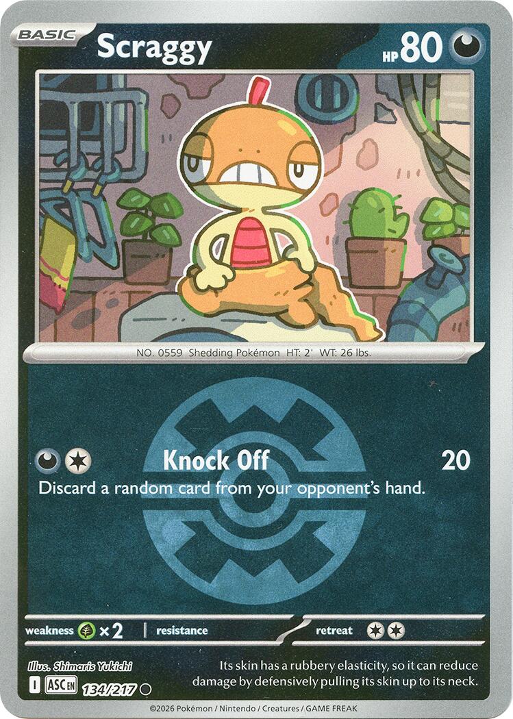 Scraggy (134/217) (Quick Ball) [Mega Evolution: Ascended Heroes] | Total Play