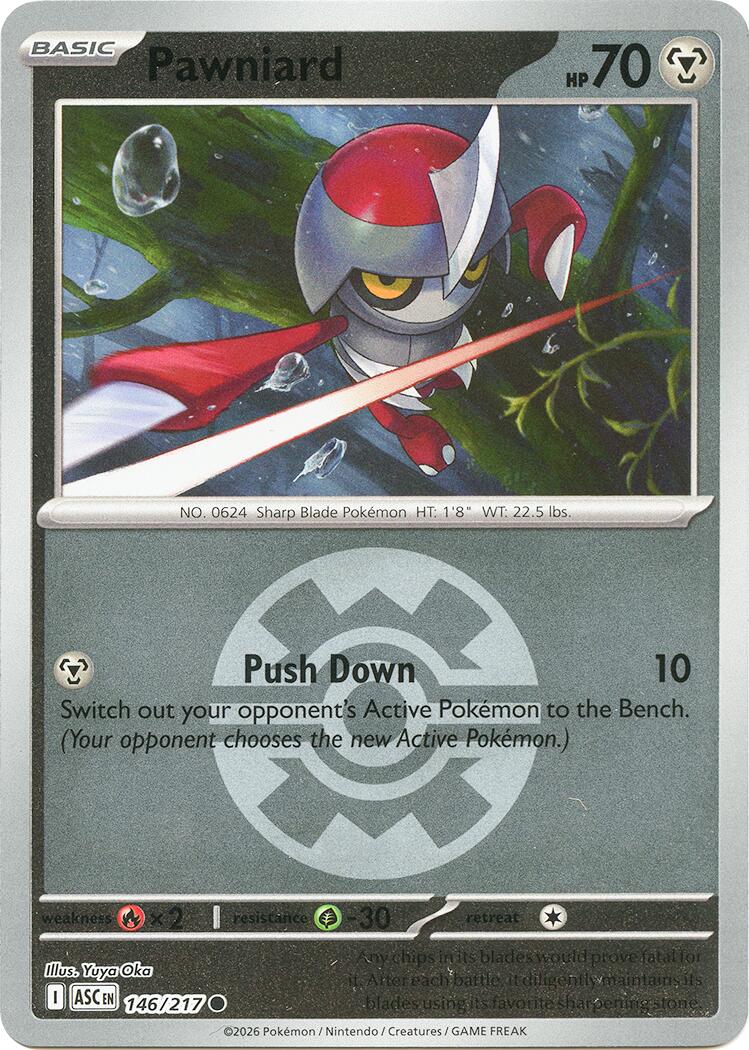 Pawniard (146/217) (Quick Ball) [Mega Evolution: Ascended Heroes] | Total Play