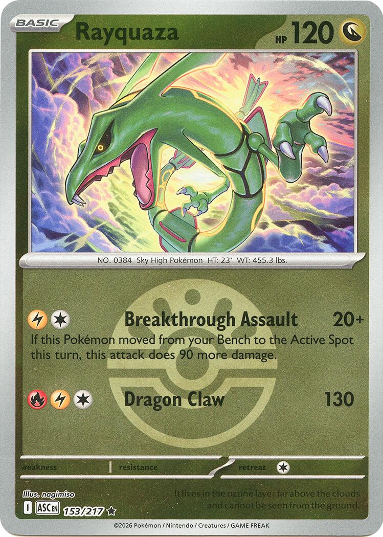 Rayquaza (153/217) (Friend Ball) [Mega Evolution: Ascended Heroes] | Total Play