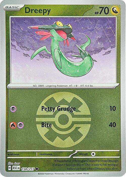 Dreepy (158/217) (Quick Ball) [Mega Evolution: Ascended Heroes] | Total Play