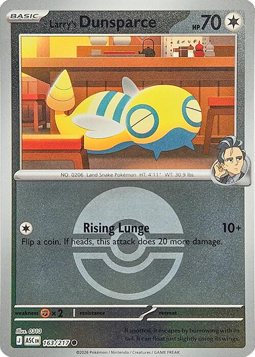 Larry's Dunsparce (163/217) (Poke Ball) [Mega Evolution: Ascended Heroes] | Total Play