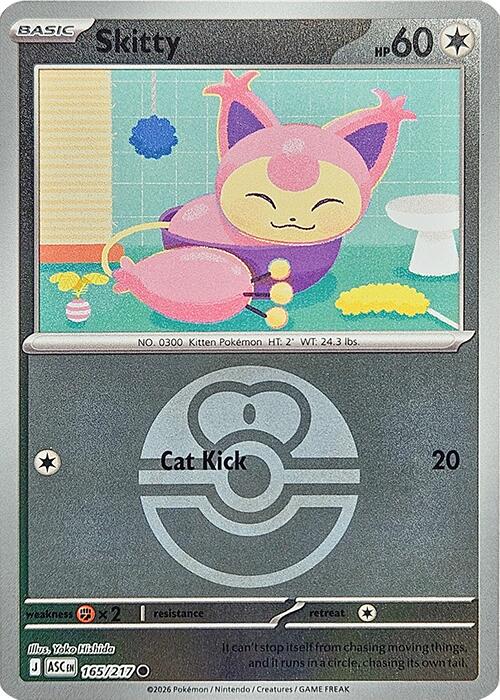 Skitty (165/217) (Love Ball) [Mega Evolution: Ascended Heroes] | Total Play