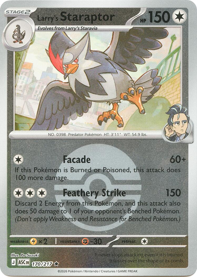 Larry's Staraptor (170/217) (Poke Ball) [Mega Evolution: Ascended Heroes] | Total Play