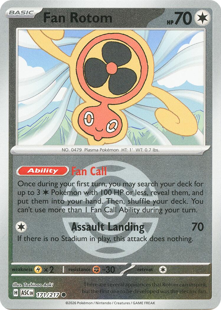 Fan Rotom (171/217) (Dusk Ball) [Mega Evolution: Ascended Heroes] | Total Play