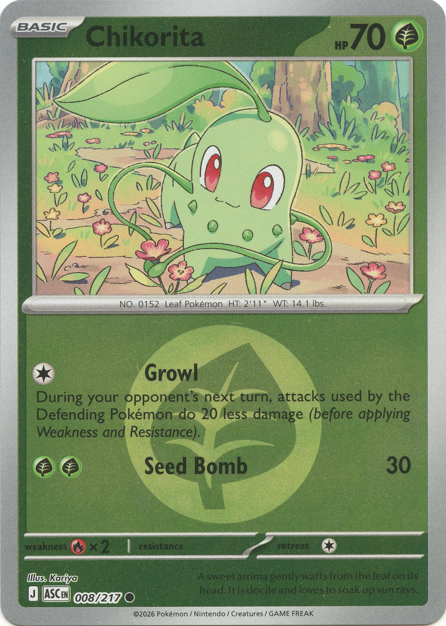 Chikorita (008/217) (Energy Symbol Pattern) [Mega Evolution: Ascended Heroes] | Total Play