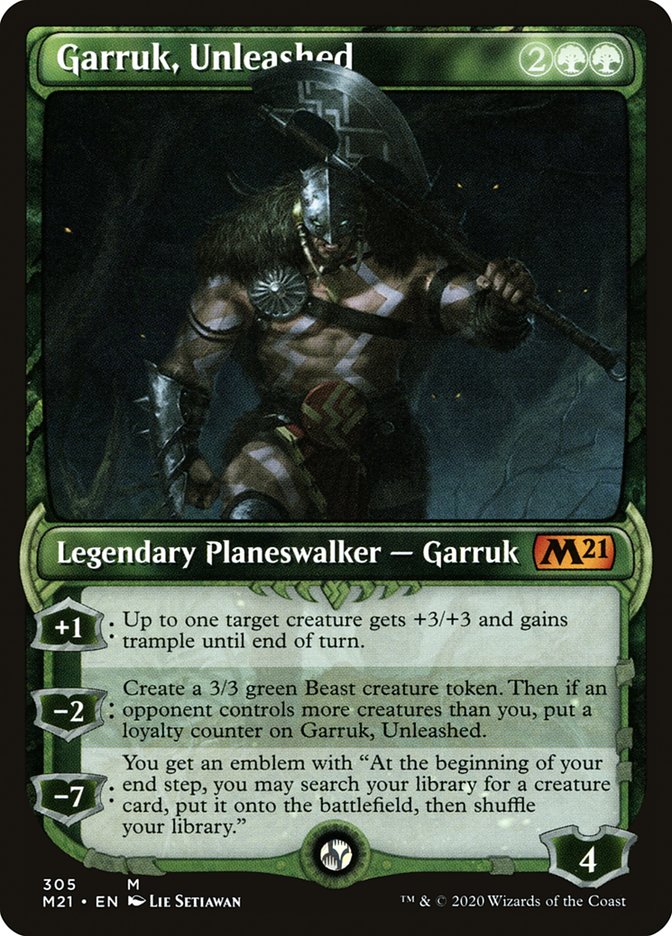 Garruk, Unleashed (Showcase) [Core Set 2021] | Total Play