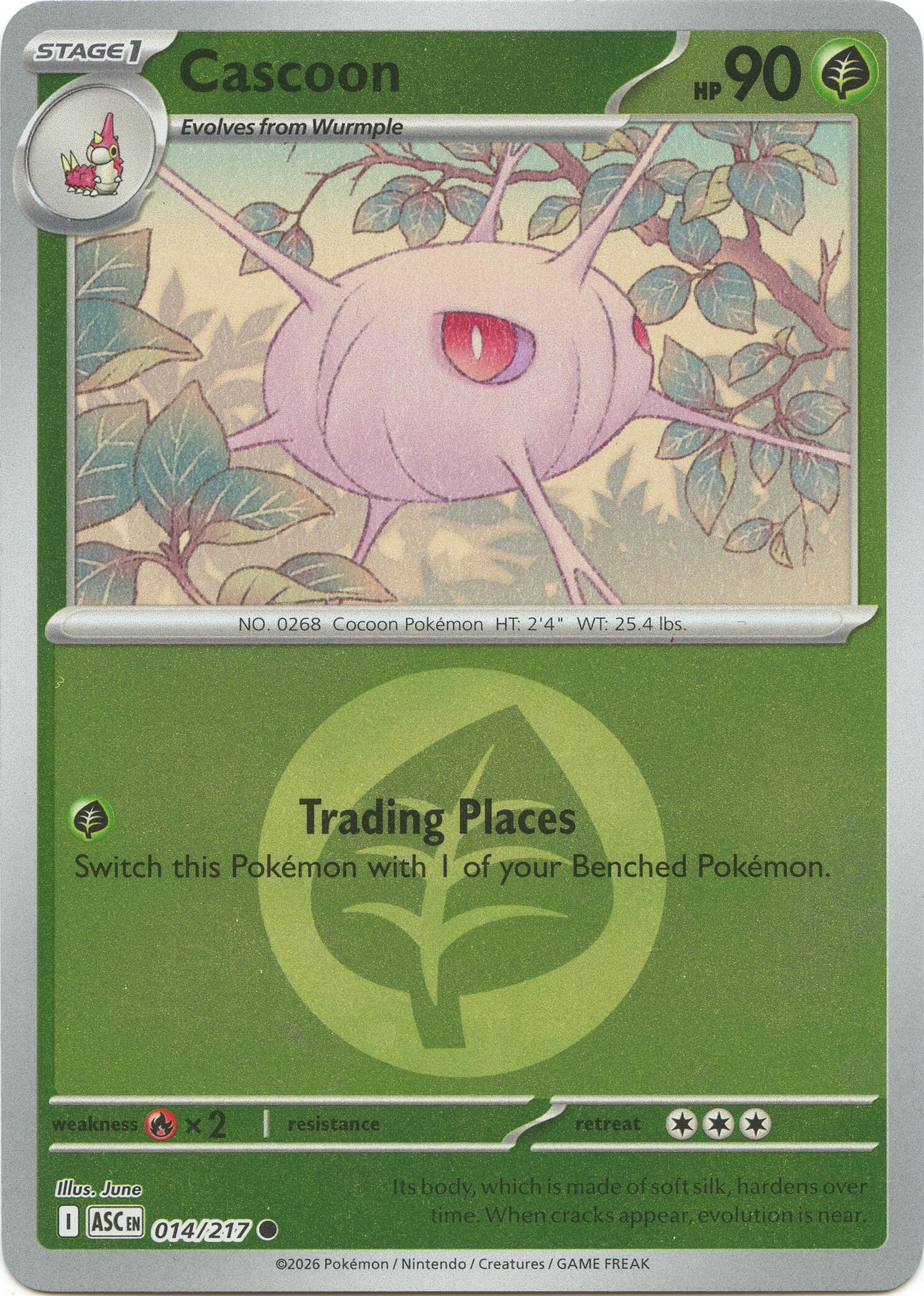 Cascoon (014/217) (Energy Symbol Pattern) [Mega Evolution: Ascended Heroes] | Total Play