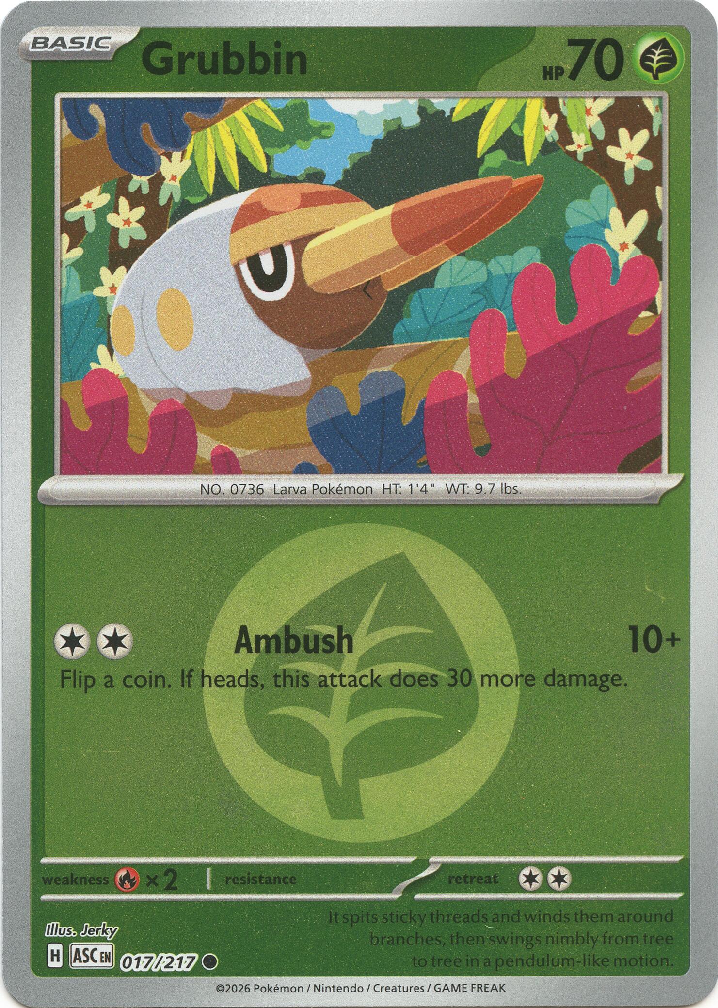 Grubbin (017/217) (Energy Symbol Pattern) [Mega Evolution: Ascended Heroes] | Total Play