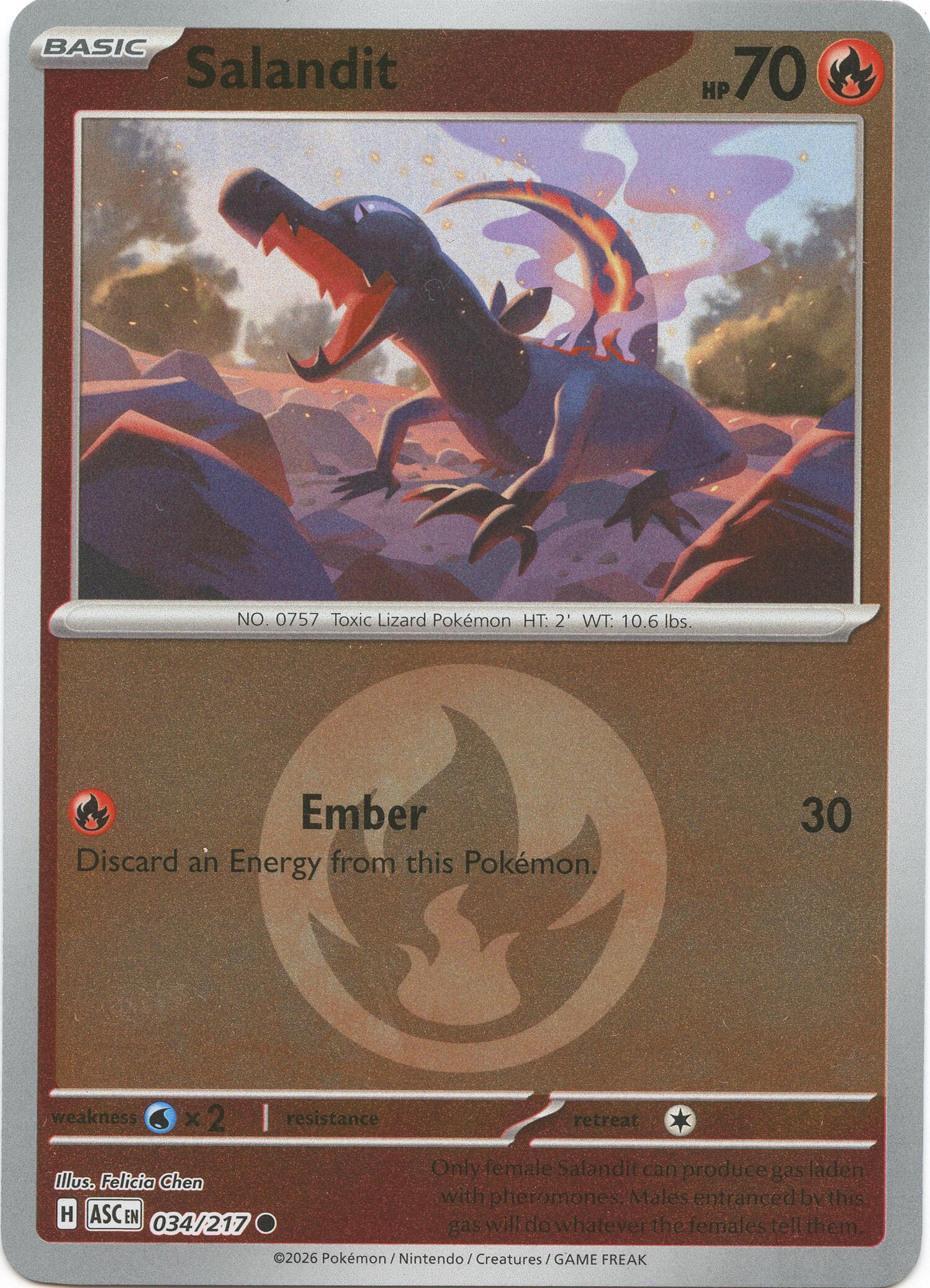Salandit (034/217) (Energy Symbol Pattern) [Mega Evolution: Ascended Heroes] | Total Play