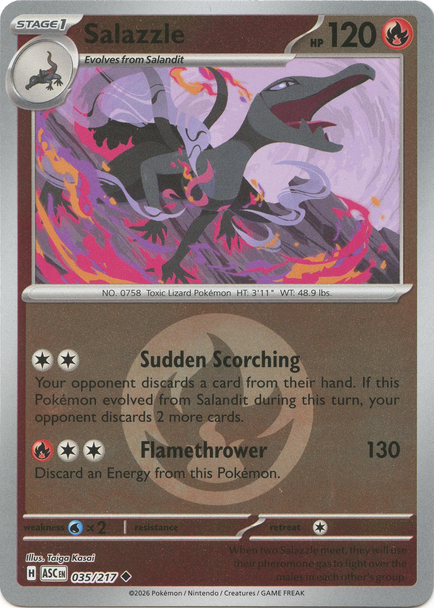 Salazzle (035/217) (Energy Symbol Pattern) [Mega Evolution: Ascended Heroes] | Total Play