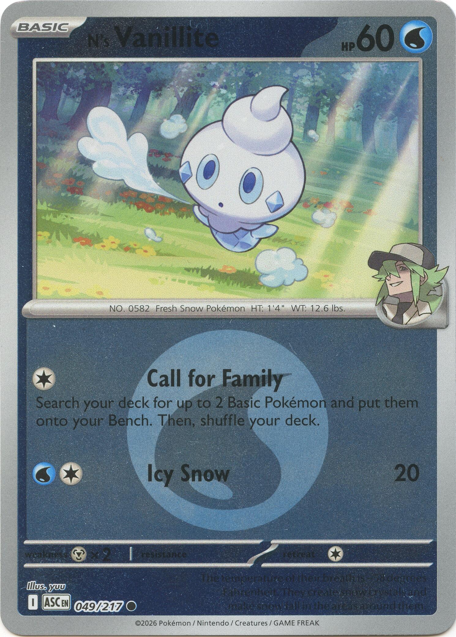 N's Vanillite (049/217) (Energy Symbol Pattern) [Mega Evolution: Ascended Heroes] | Total Play