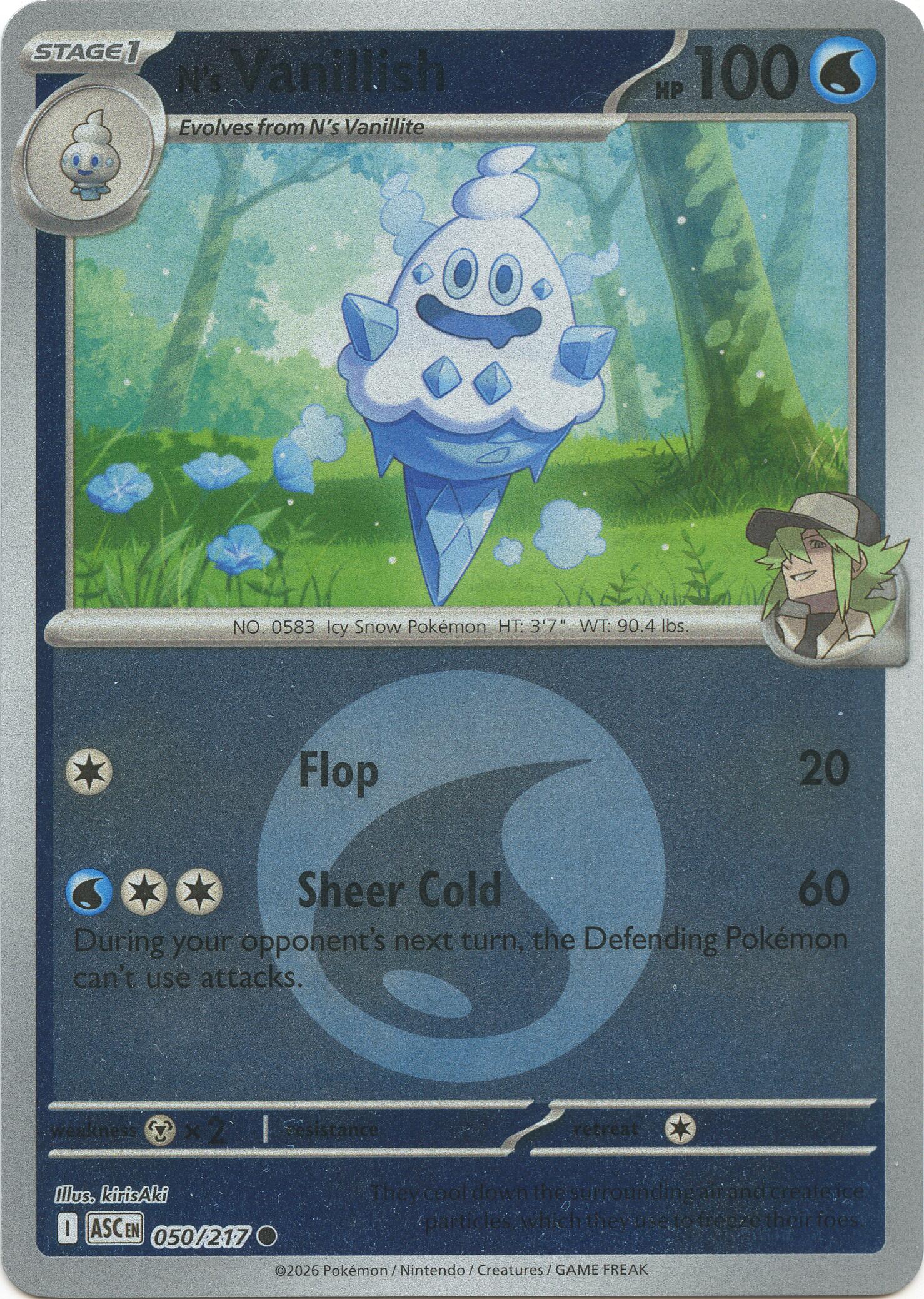 N's Vanillish (050/217) (Energy Symbol Pattern) [Mega Evolution: Ascended Heroes] | Total Play
