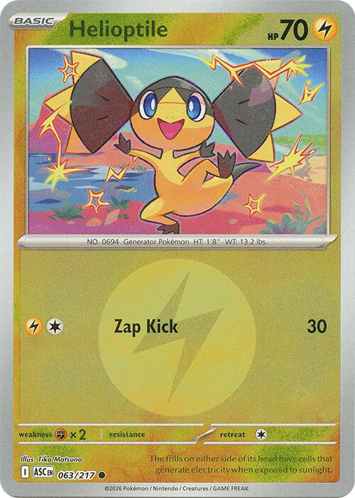 Helioptile (063/217) (Energy Symbol Pattern) [Mega Evolution: Ascended Heroes] | Total Play