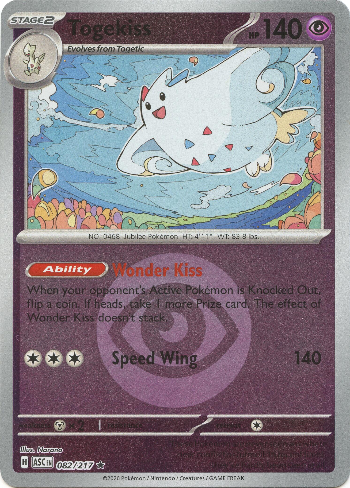 Togekiss (082/217) (Energy Symbol Pattern) [Mega Evolution: Ascended Heroes] | Total Play