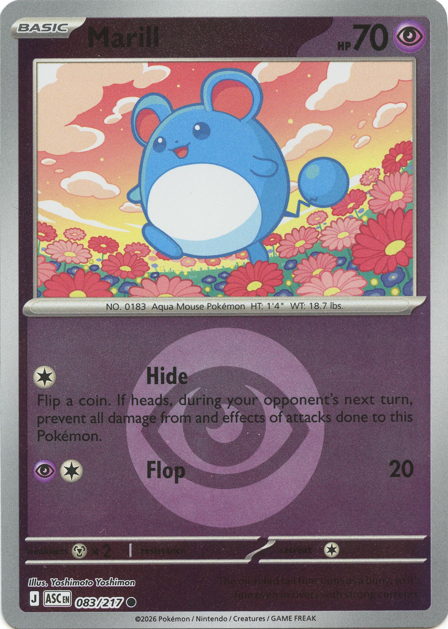 Marill (083/217) (Energy Symbol Pattern) [Mega Evolution: Ascended Heroes] | Total Play
