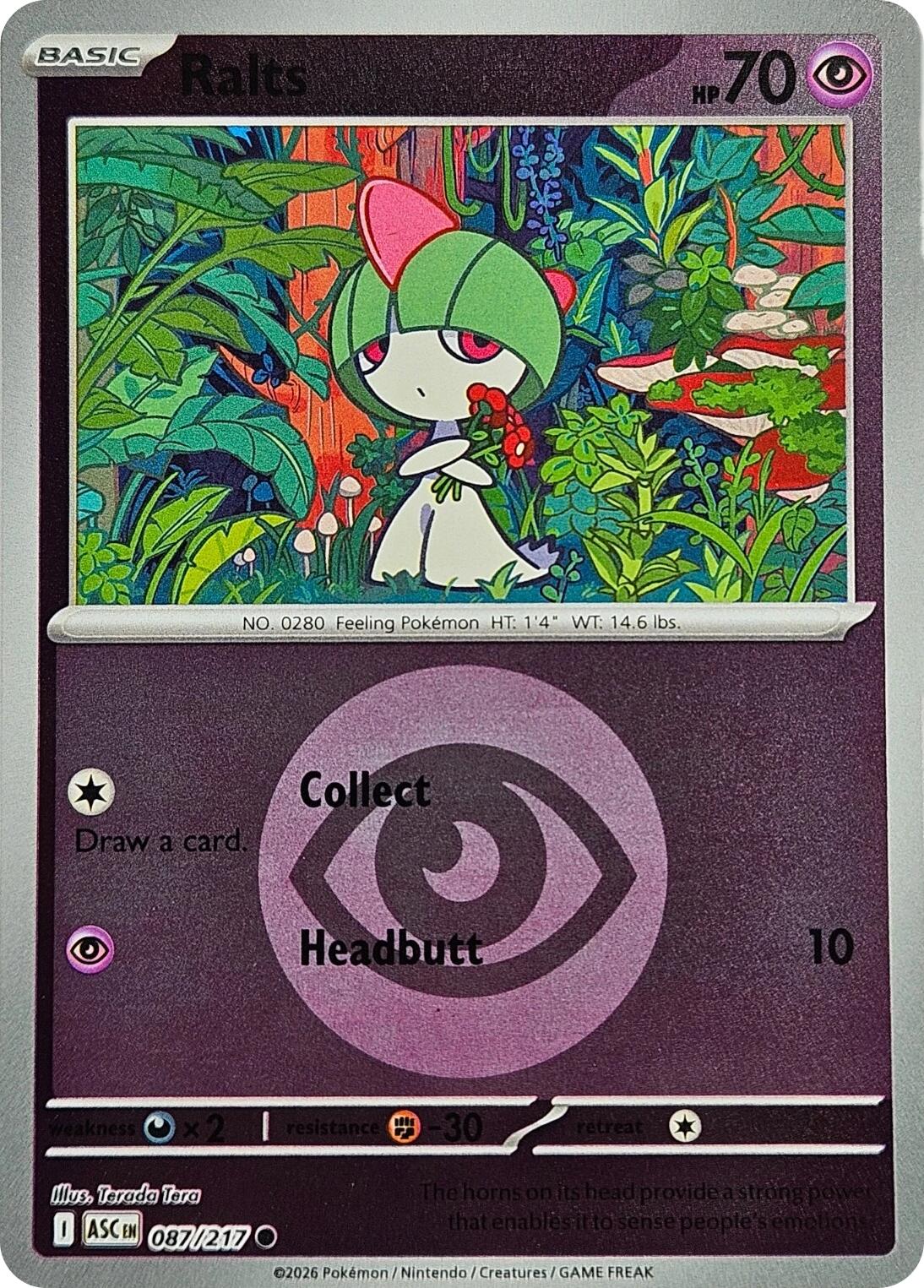 Ralts (087/217) (Energy Symbol Pattern) [Mega Evolution: Ascended Heroes] | Total Play