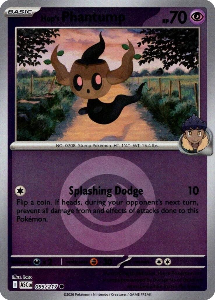 Hop's Phantump (095/217) (Energy Symbol Pattern) [Mega Evolution: Ascended Heroes] | Total Play
