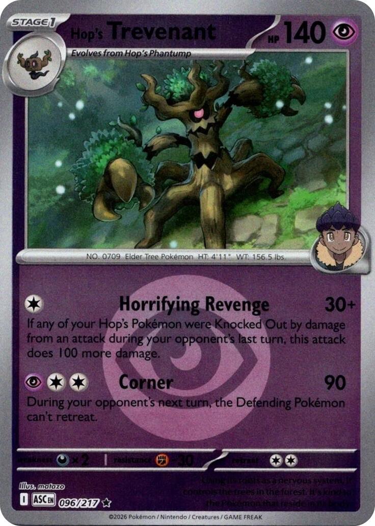 Hop's Trevenant (096/217) (Energy Symbol Pattern) [Mega Evolution: Ascended Heroes] | Total Play