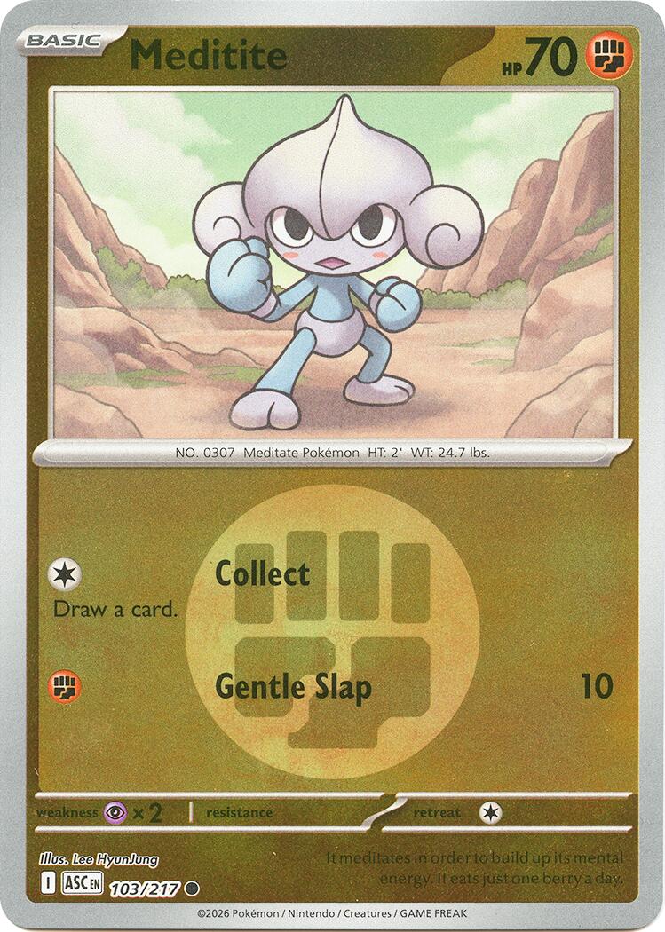 Meditite (103/217) (Energy Symbol Pattern) [Mega Evolution: Ascended Heroes] | Total Play
