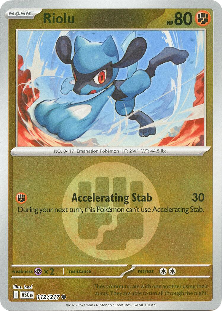Riolu (112/217) (Energy Symbol Pattern) [Mega Evolution: Ascended Heroes] | Total Play