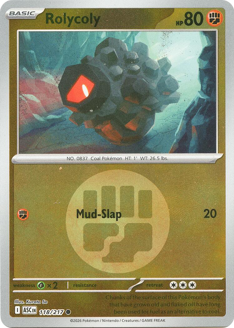 Rolycoly (118/217) (Energy Symbol Pattern) [Mega Evolution: Ascended Heroes] | Total Play