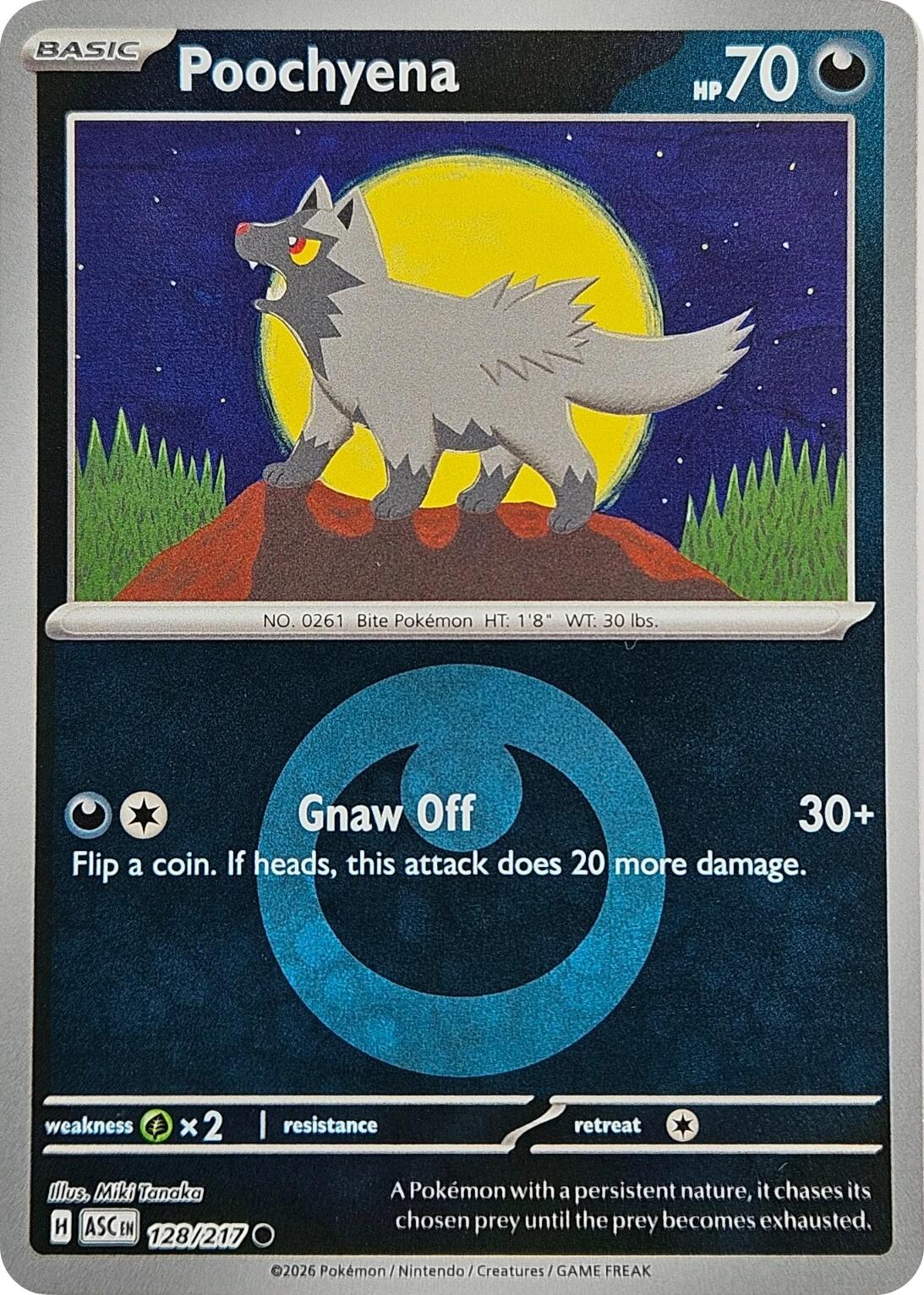 Poochyena (128/217) (Energy Symbol Pattern) [Mega Evolution: Ascended Heroes] | Total Play