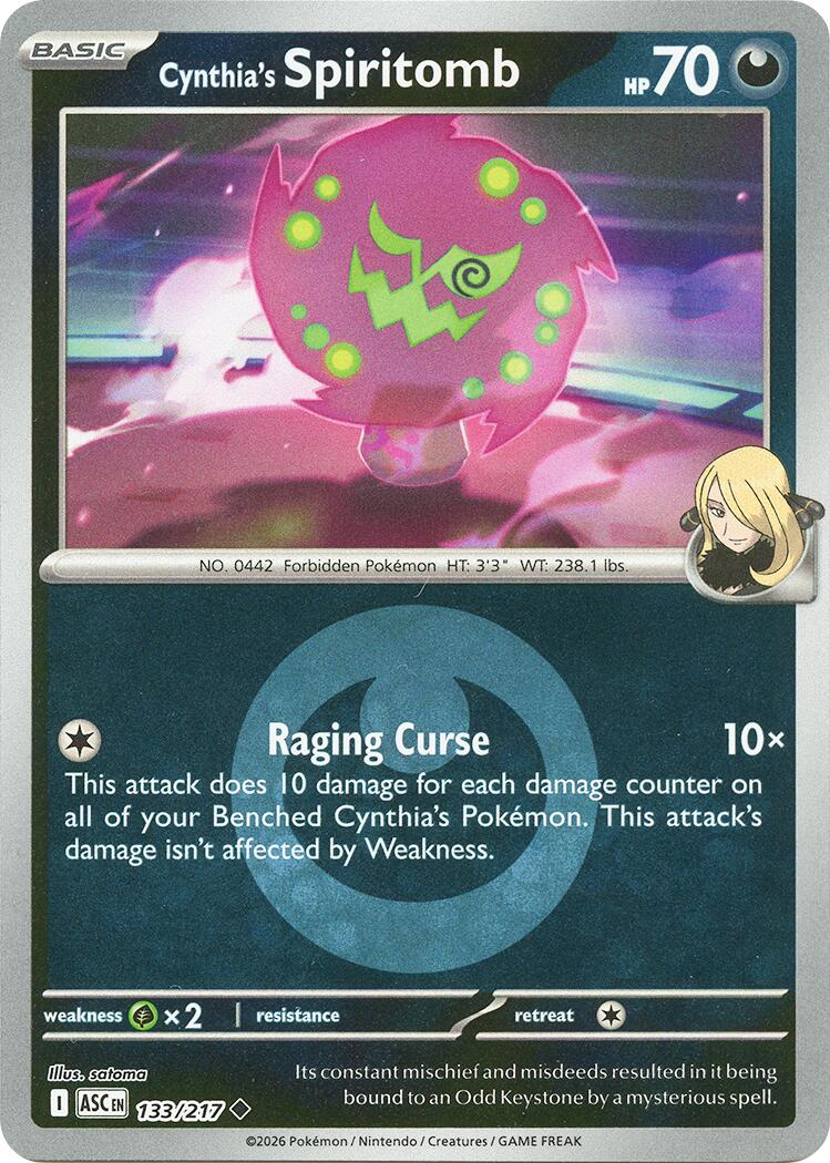 Cynthia's Spiritomb (133/217) (Energy Symbol Pattern) [Mega Evolution: Ascended Heroes] | Total Play