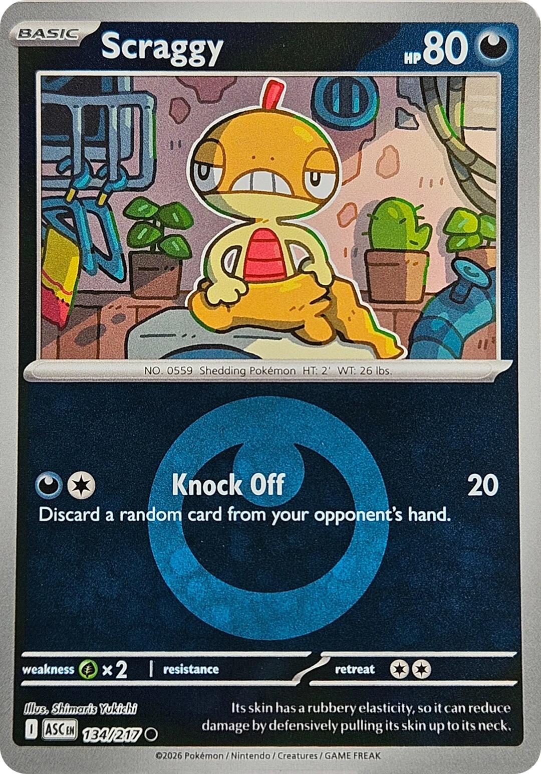 Scraggy (134/217) (Energy Symbol Pattern) [Mega Evolution: Ascended Heroes] | Total Play