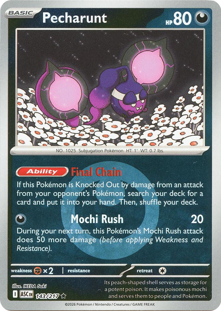 Pecharunt (143/217) (Energy Symbol Pattern) [Mega Evolution: Ascended Heroes] | Total Play