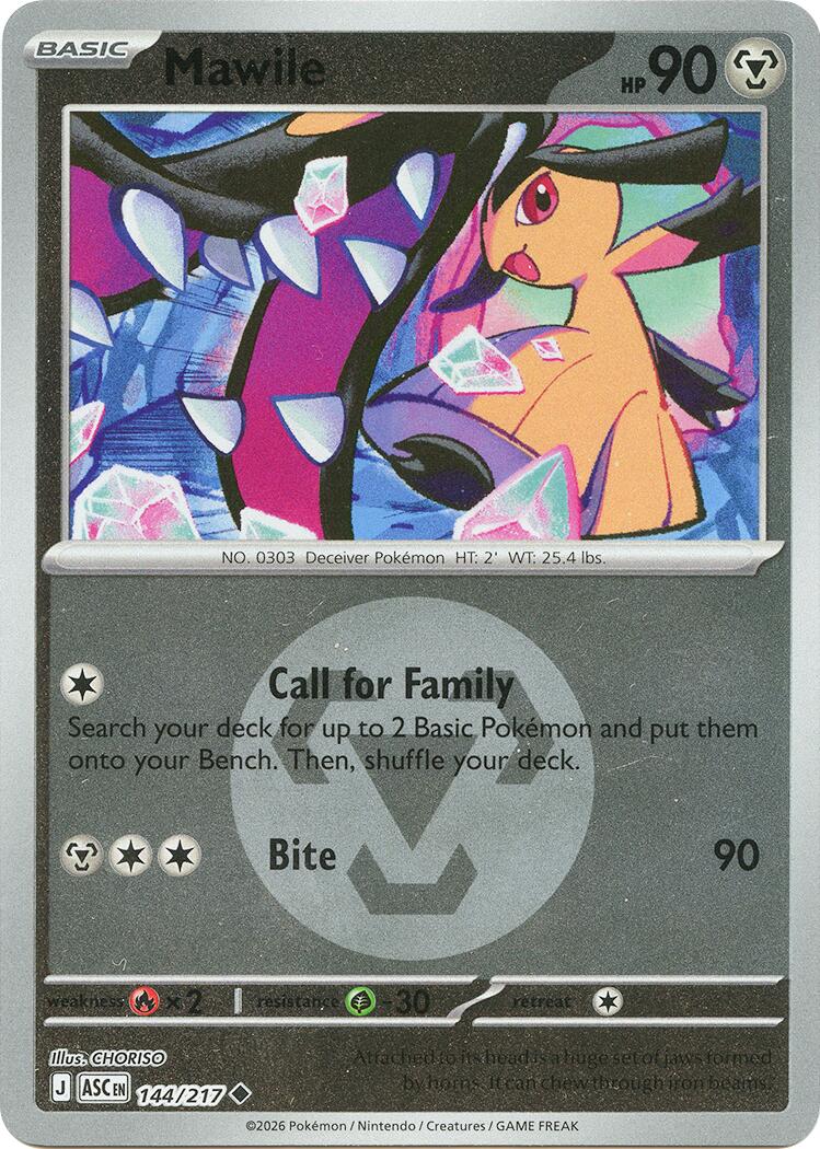 Mawile (144/217) (Energy Symbol Pattern) [Mega Evolution: Ascended Heroes] | Total Play