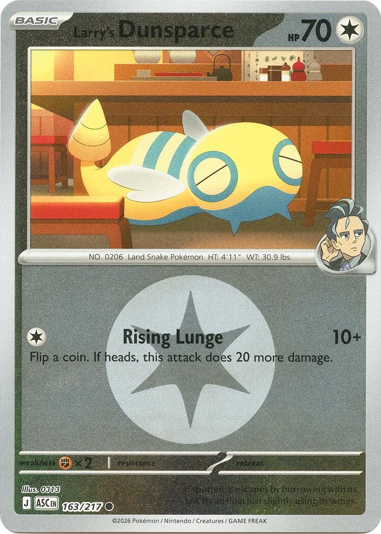 Larry's Dunsparce (163/217) (Energy Symbol Pattern) [Mega Evolution: Ascended Heroes] | Total Play