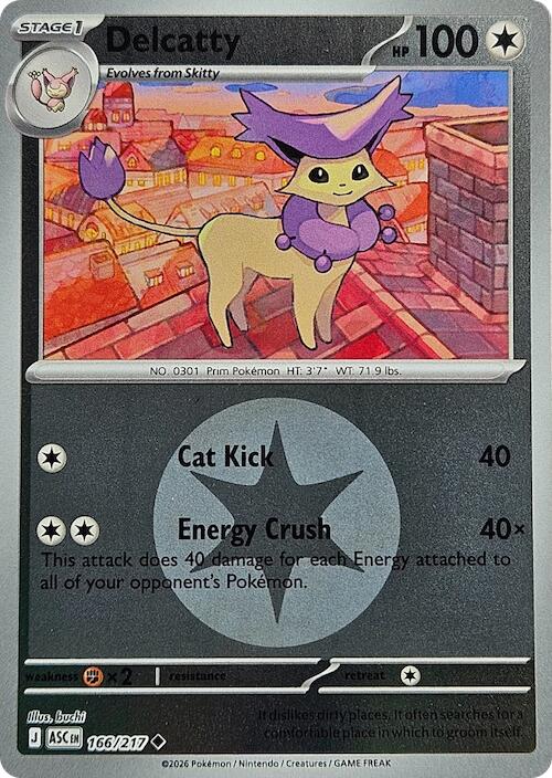Delcatty (166/217) (Energy Symbol Pattern) [Mega Evolution: Ascended Heroes] | Total Play