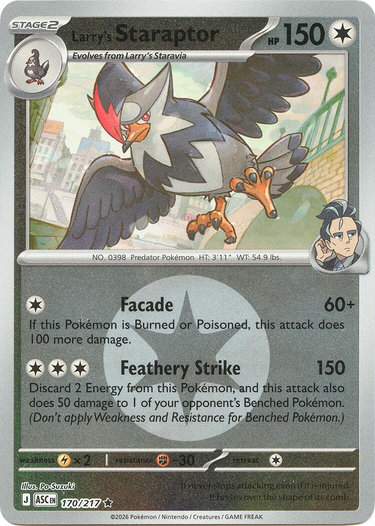 Larry's Staraptor (170/217) (Energy Symbol Pattern) [Mega Evolution: Ascended Heroes] | Total Play