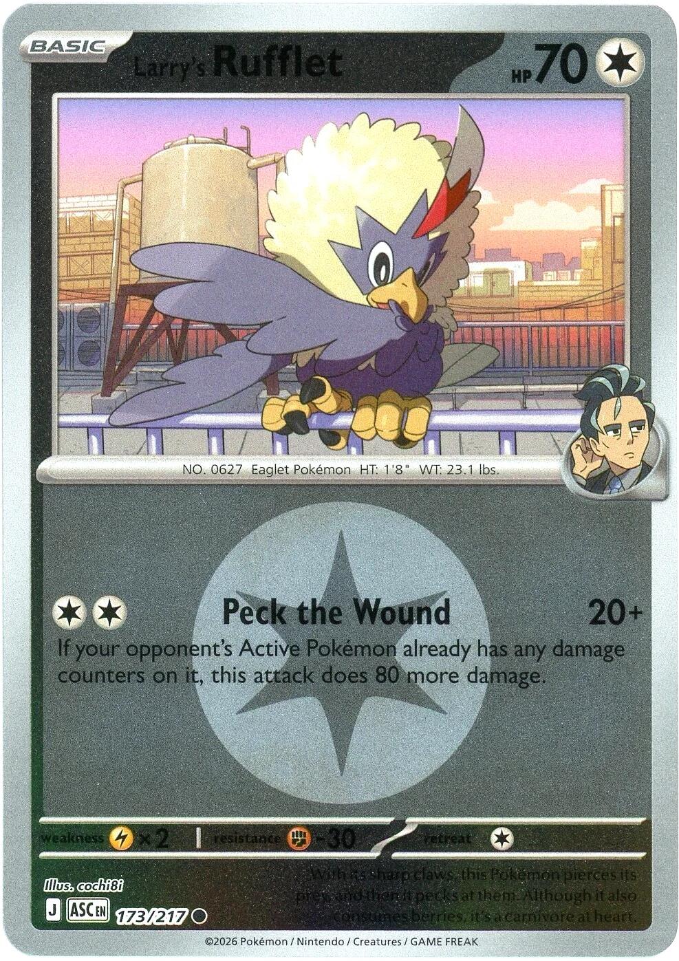 Larry's Rufflet (173/217) (Energy Symbol Pattern) [Mega Evolution: Ascended Heroes] | Total Play