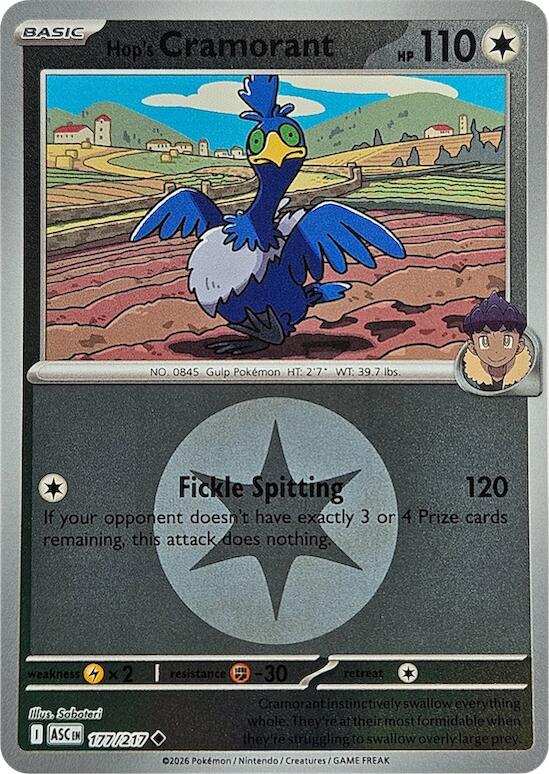 Hop's Cramorant (177/217) (Energy Symbol Pattern) [Mega Evolution: Ascended Heroes] | Total Play