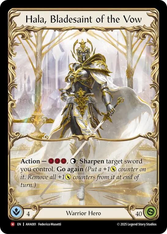 Hala, Bladesaint of the Vow [AHA001] (Armory Deck Origins: Hala)  Rainbow Foil | Total Play