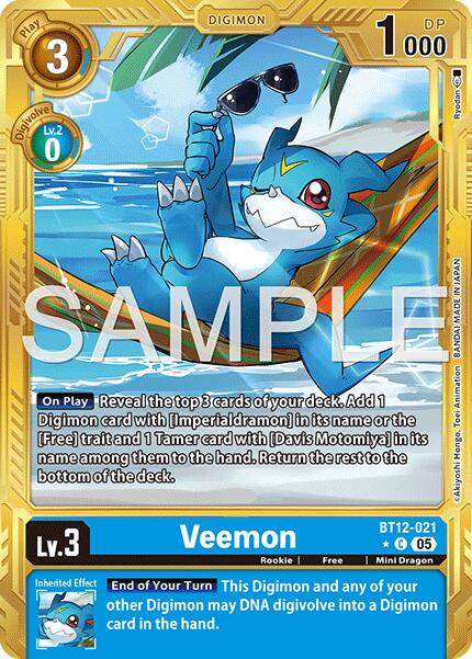 Veemon [BT12-021] (Alternate Art) [Advanced Booster Digimon Generation] | Total Play