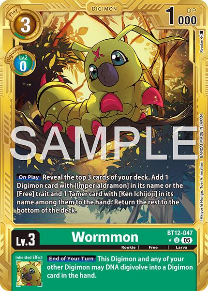 Wormmon [BT12-047] (Alternate Art) [Advanced Booster Digimon Generation] | Total Play