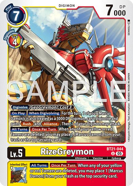 RizeGreymon [BT21-044] [Advanced Booster Digimon Generation] | Total Play