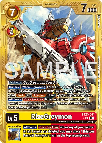 RizeGreymon [BT21-044] (Alternate Art) [Advanced Booster Digimon Generation] | Total Play