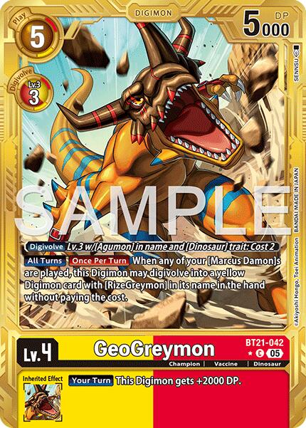 GeoGreymon [BT21-042] (Alternate Art) [Advanced Booster Digimon Generation] | Total Play