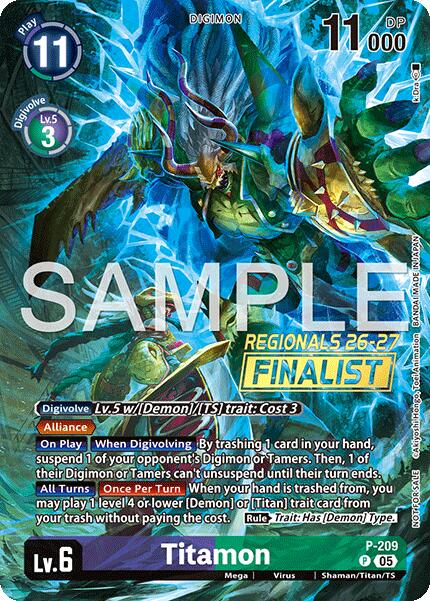 Titamon [P-209] (Regionals 26-27 Season 1 Finalist) [Promotional Cards] | Total Play