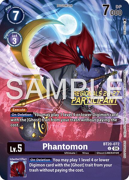 Phantomon [BT20-072] (Regionals 26-27 Season 1 Participant) [Release Special Booster Ver.2.5 Promos] | Total Play