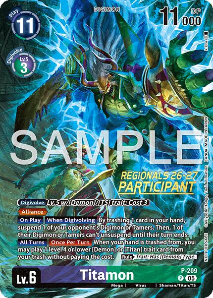 Titamon [P-209] (Regionals 26-27 Season 1 Participant) [Promotional Cards] | Total Play