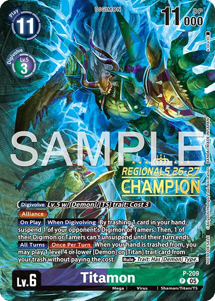 Titamon [P-209] (Regionals 26-27 Season 1 Champion) [Promotional Cards] | Total Play