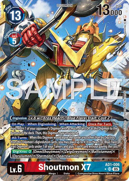 Shoutmon X7 [AD1-006] (Alternate Art) [Advanced Booster Digimon Generation] | Total Play