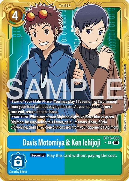 Davis Motomiya & Ken Ichijoji [BT16-085] (Alternate Art) [Advanced Booster Digimon Generation] | Total Play